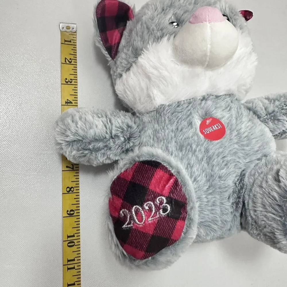 Pestsmart Dog Toy Lucky The Cat Kitty Plush Gray Squeaks 2023 Cuddle Play Chew